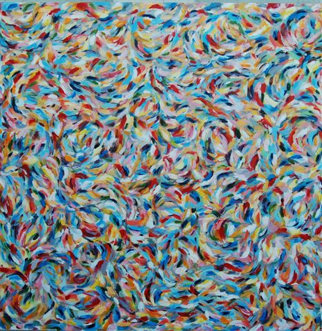 David McGough painting Color Swirl
